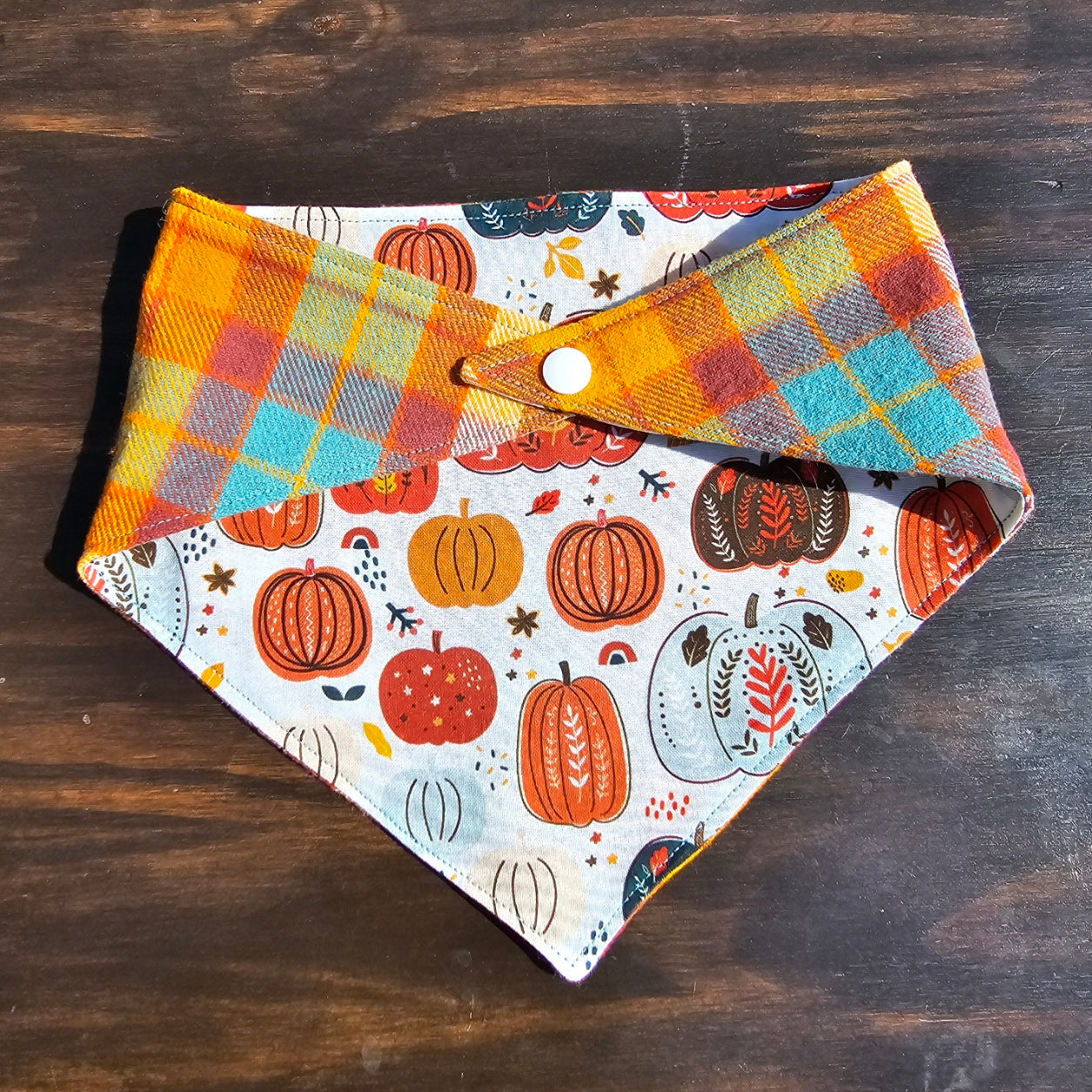 Flannel Pumpkin Bandana