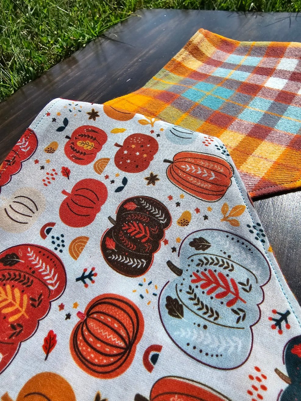 Flannel Pumpkin Bandana