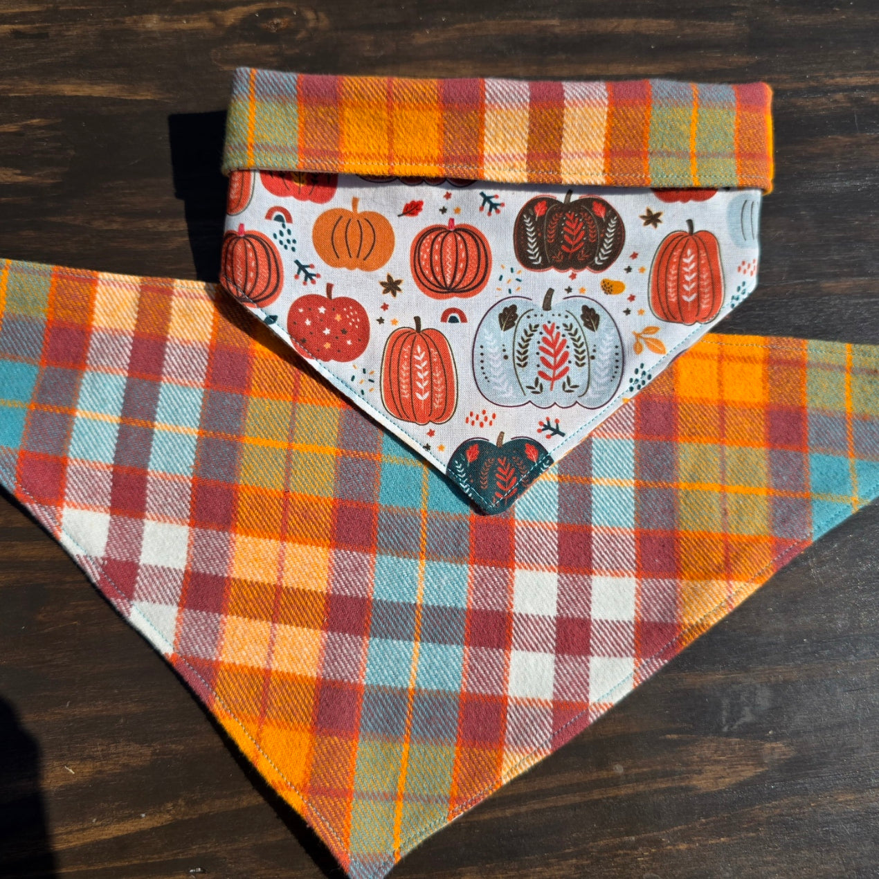 Flannel Pumpkin Bandana