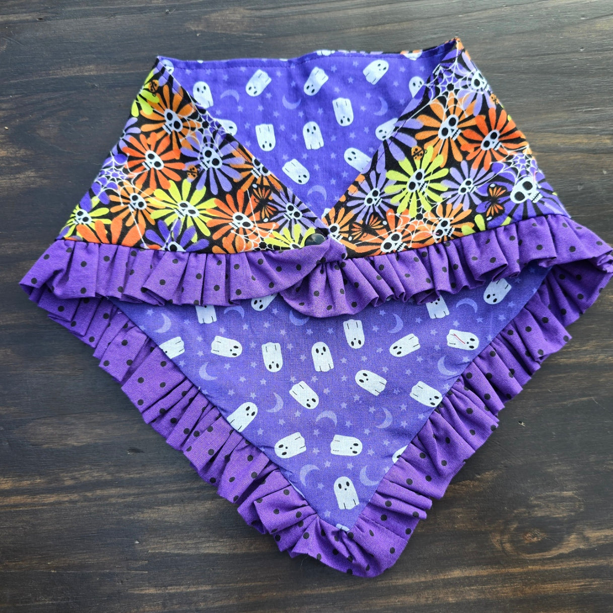 Ghostly Purple Ruffle bandana