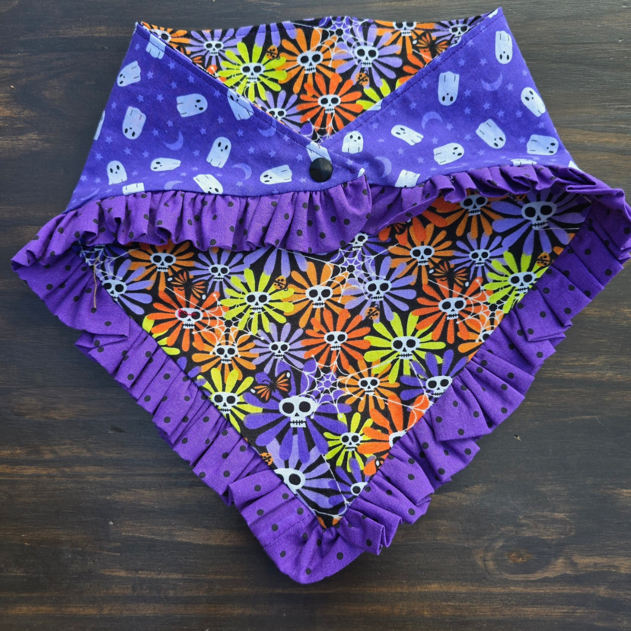 Ghostly Purple Ruffle bandana