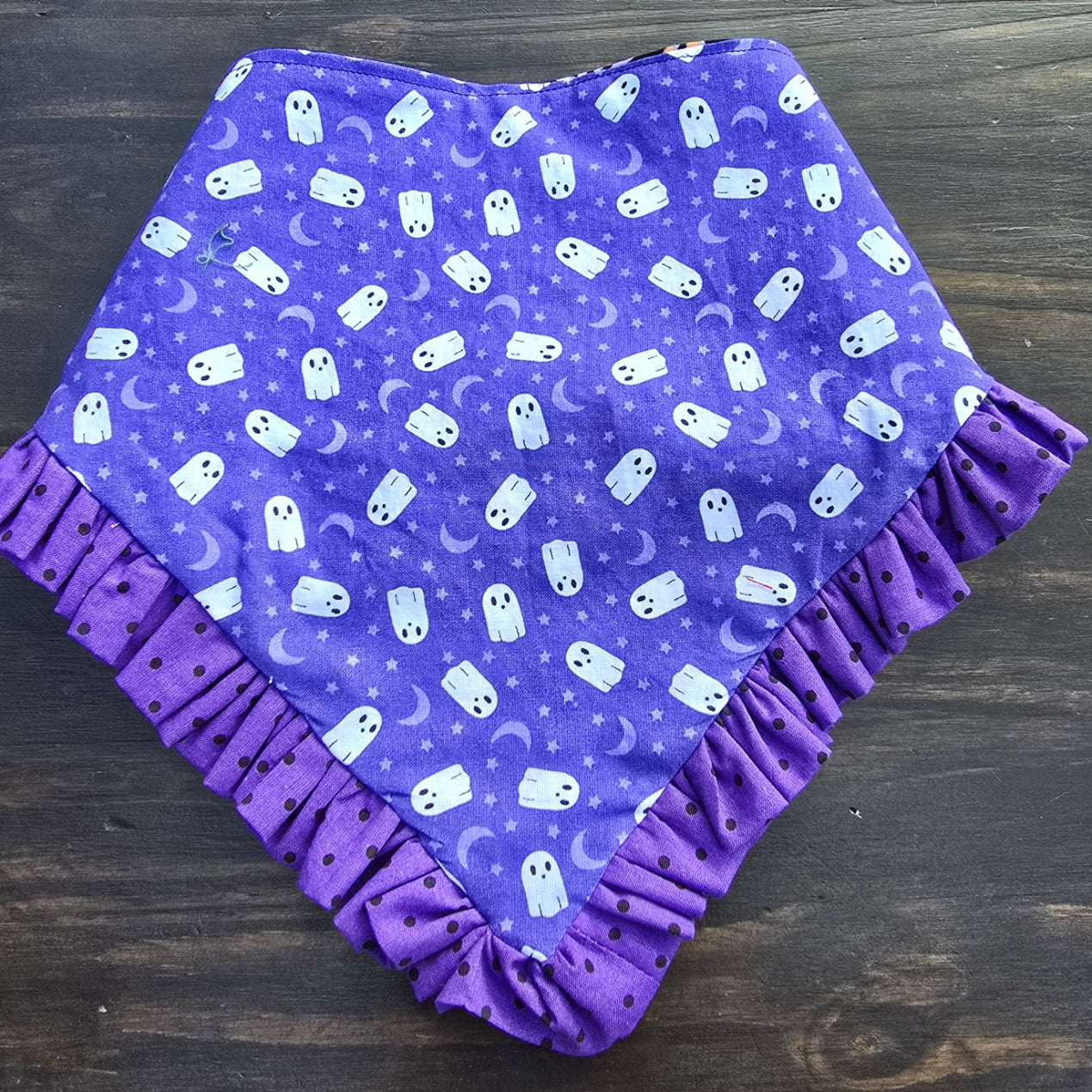 Ghostly Purple Ruffle bandana
