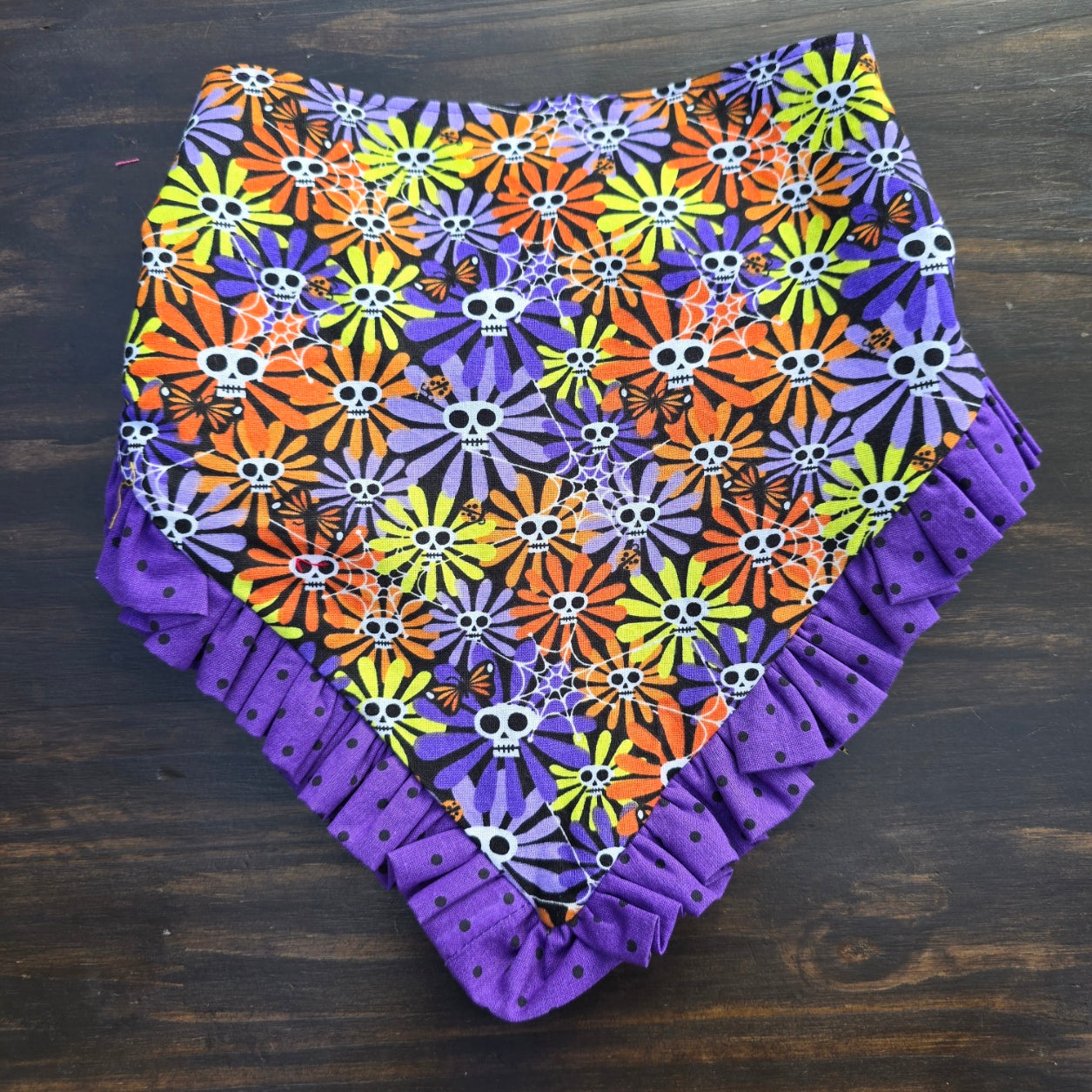 Ghostly Purple Ruffle bandana