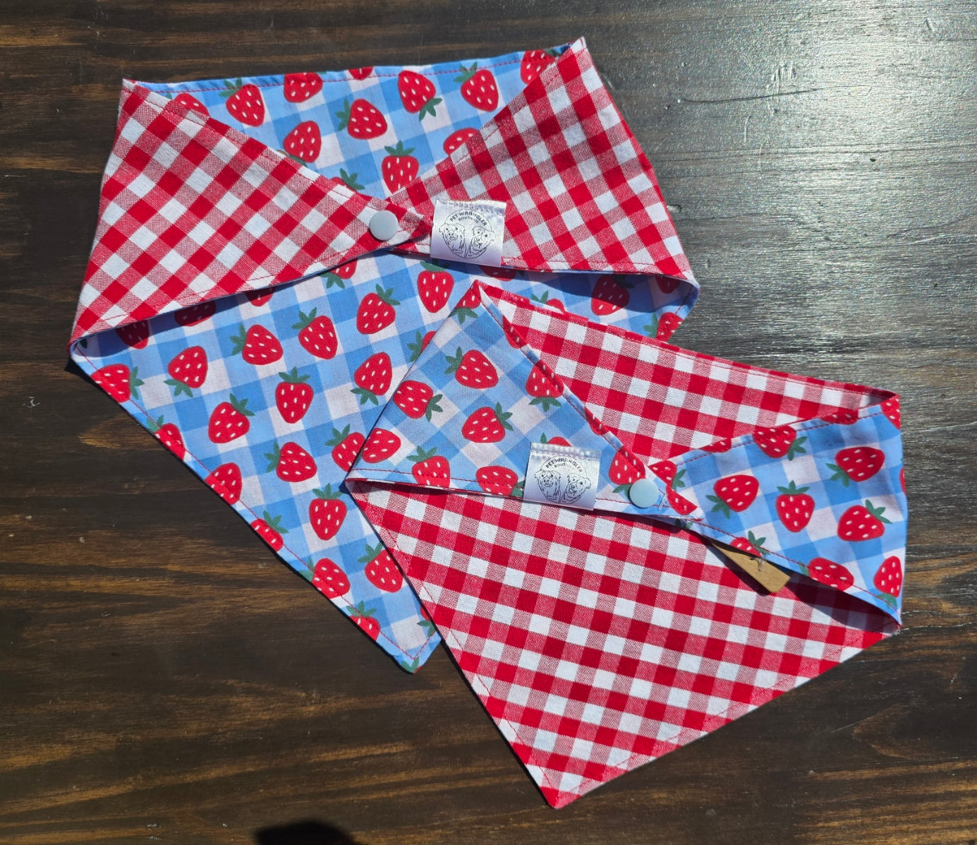 Strawberry Plaid Bandana