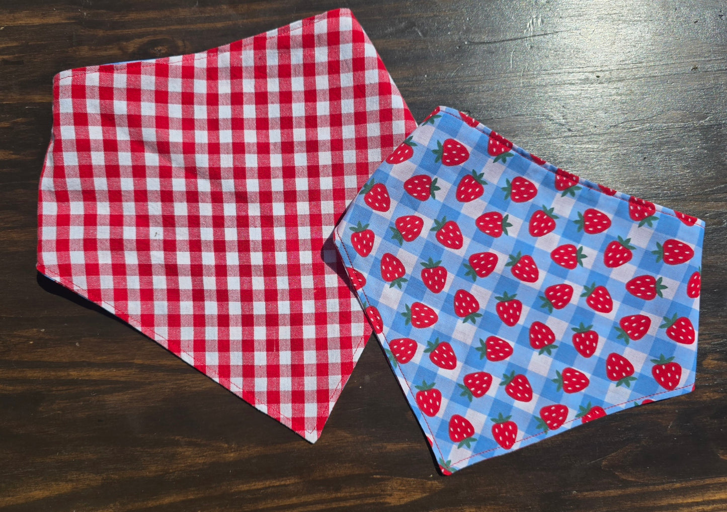 Strawberry Plaid Bandana