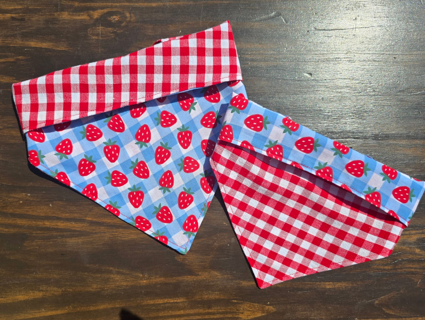 Strawberry Plaid Bandana