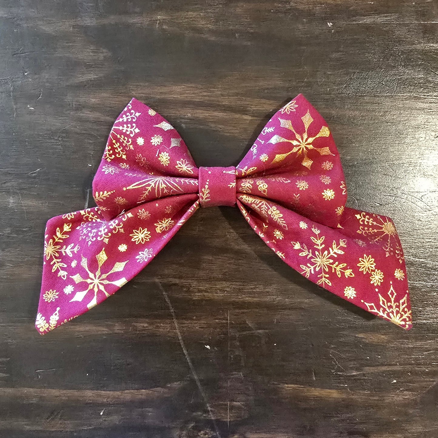 Gold Snow Sailor Bow