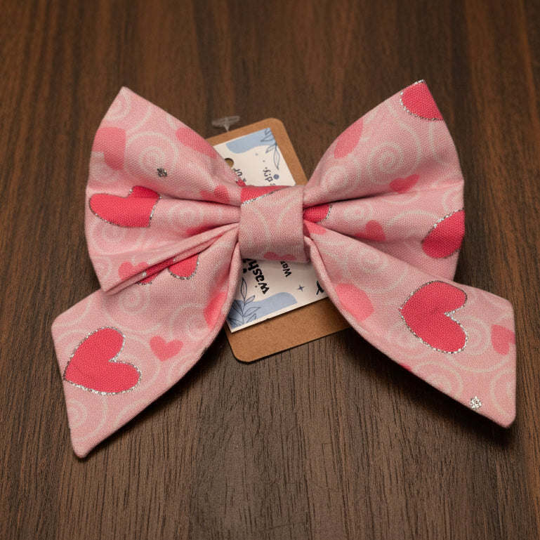 Pink Heart Sailor Bow