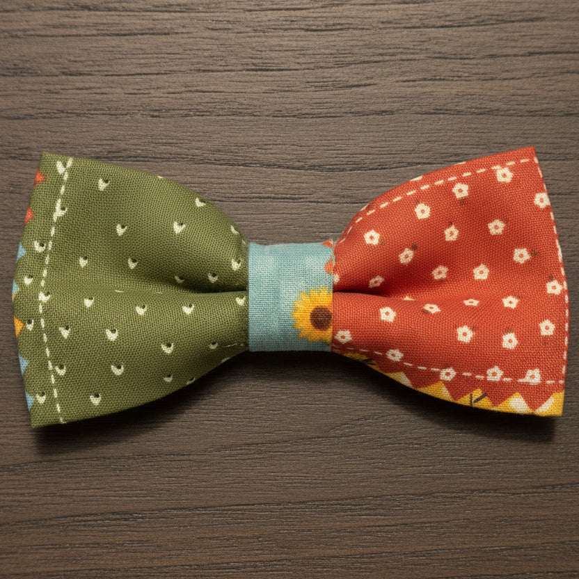 Fall Patchwork Bow Tie