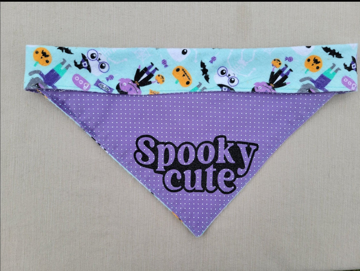 Halloween Dog Bandana Reversible Personalizable