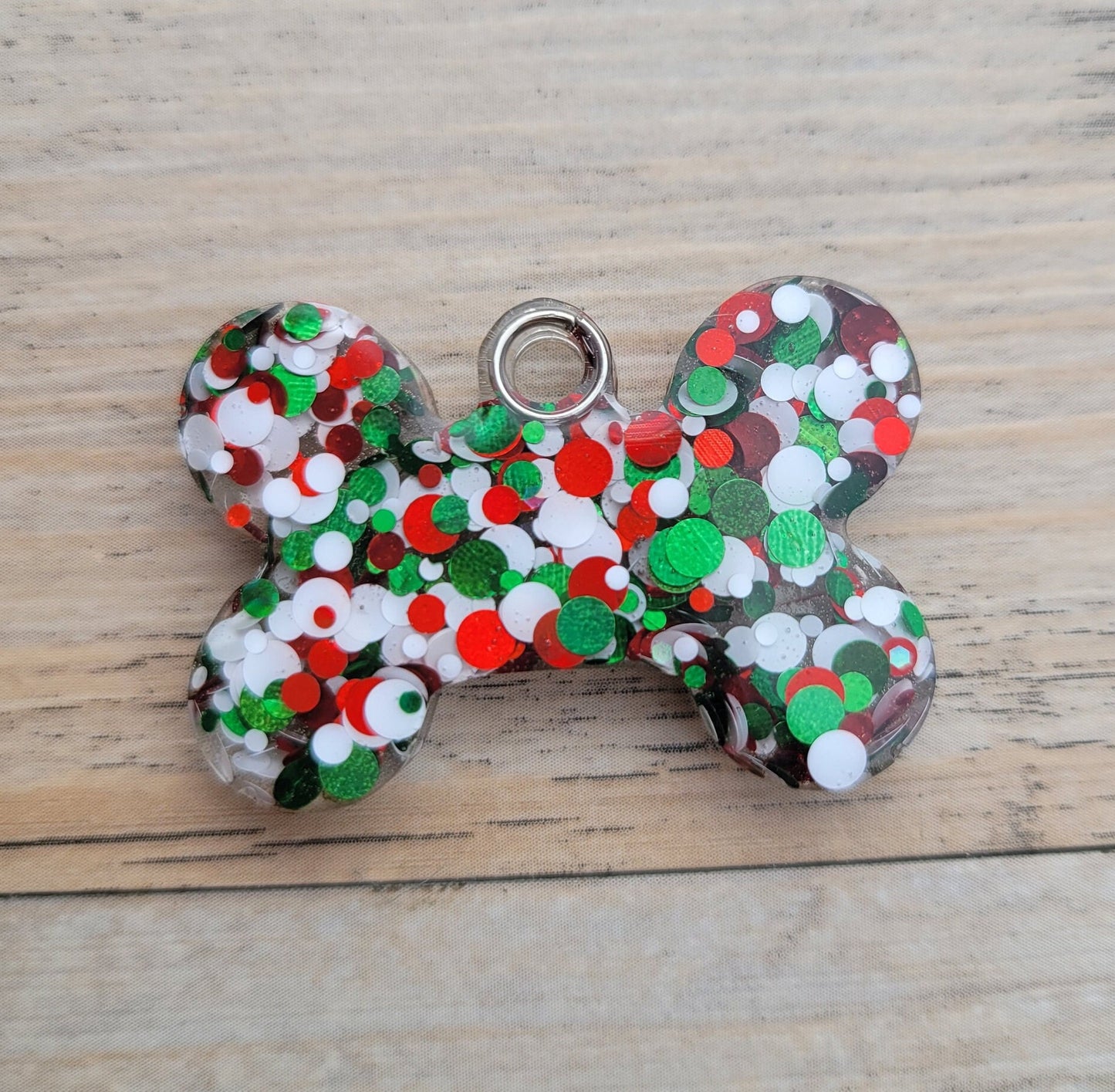 Christmas Glitter Personalized Dog Tag