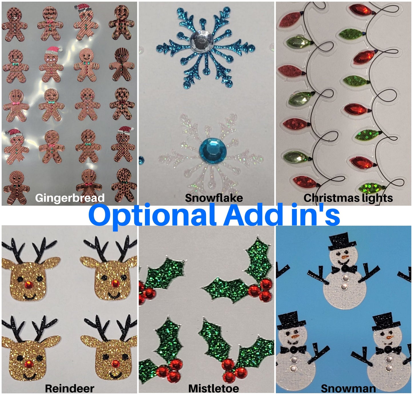 Christmas Glitter Personalized Dog Tag
