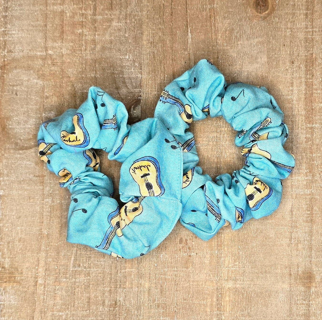 Guitar Bandana - Snap on Reversible - Dog Bandana - Plaid Bandana - Cat Bandana