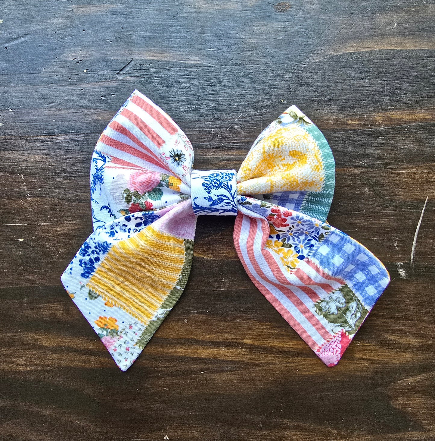 Patchwork Sailor Bow