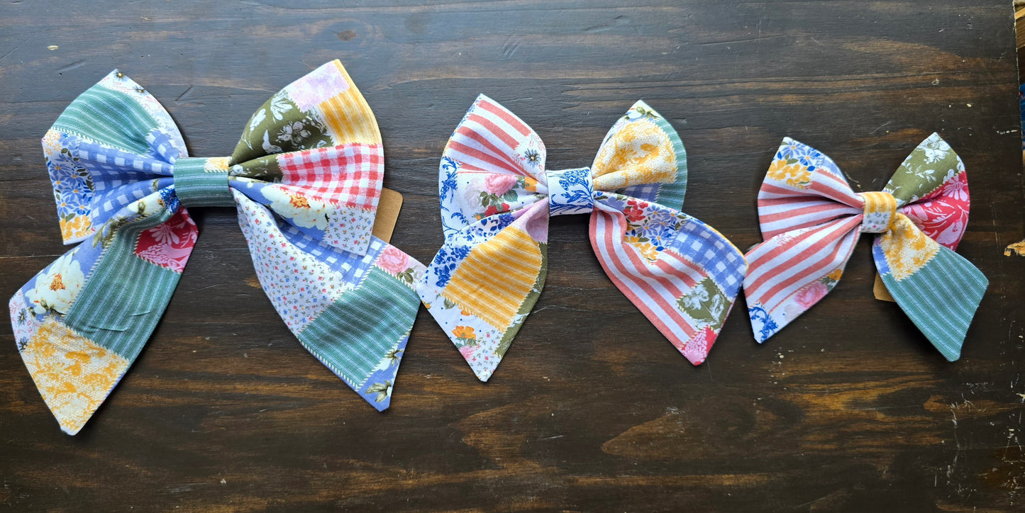 Patchwork Sailor Bow