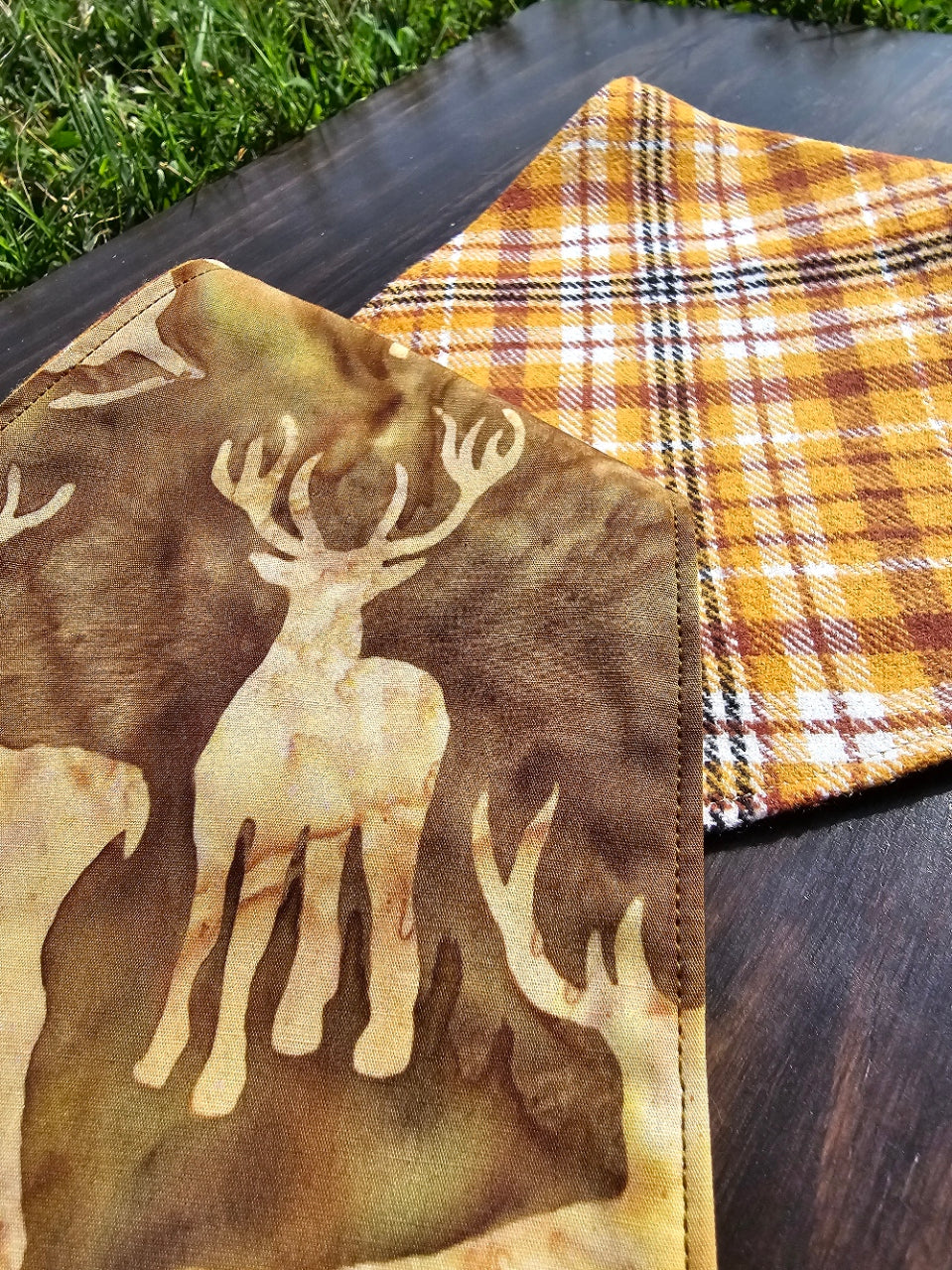 Flannel Deer Bandana