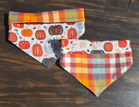 Flannel Pumpkin Bandana