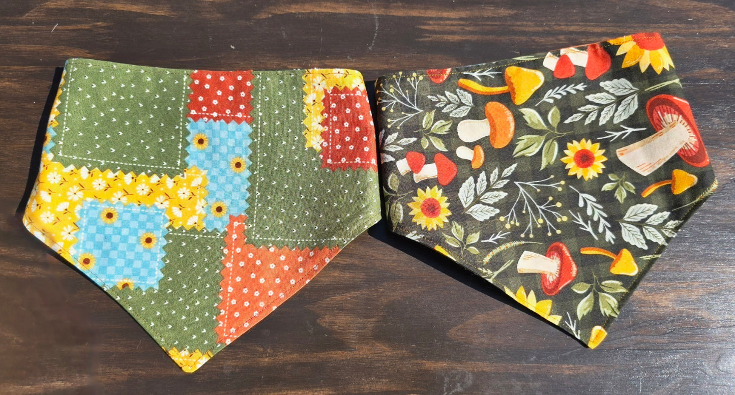 Sunflowers and Mushrooms Bandana