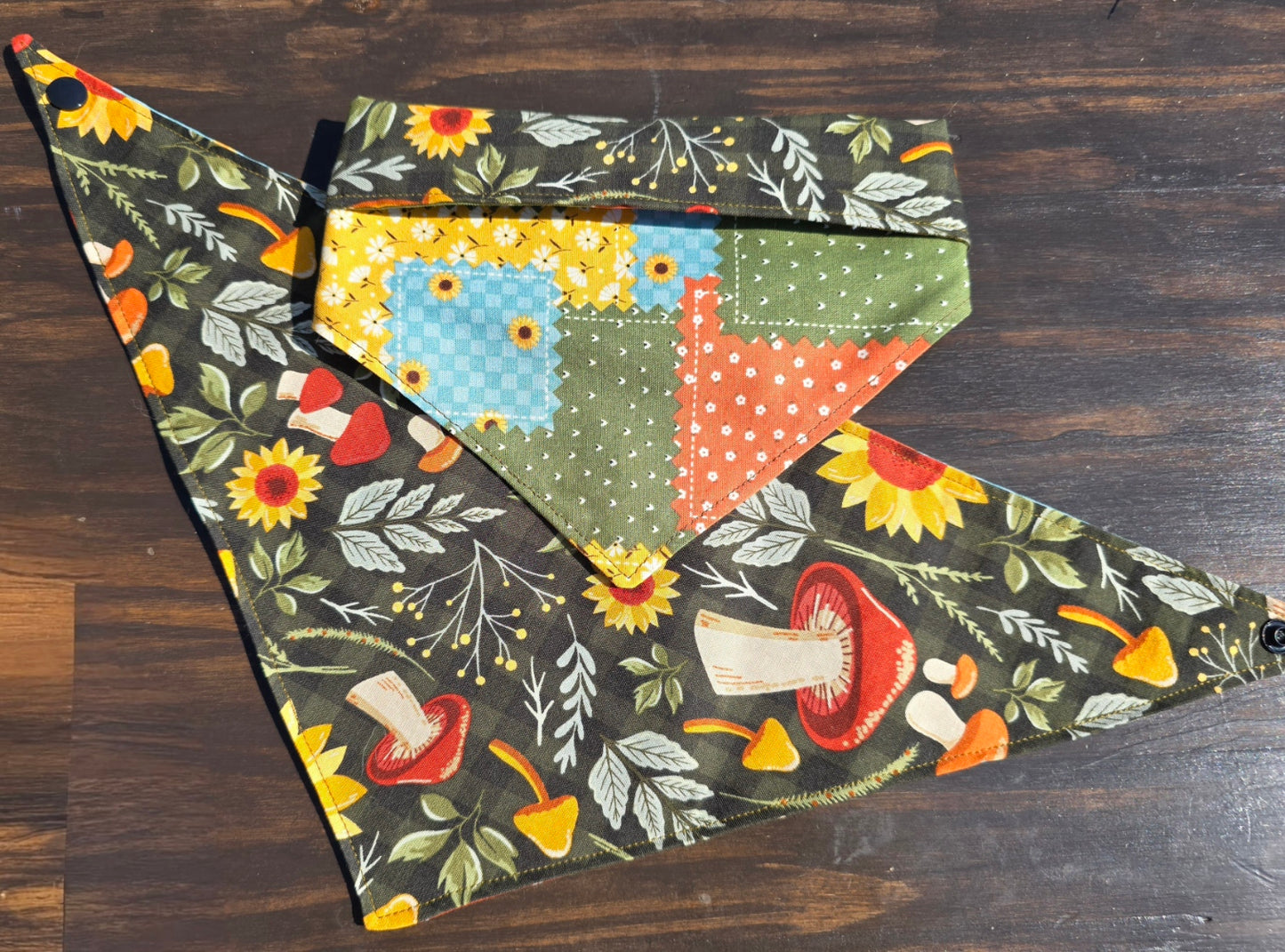 Sunflowers and Mushrooms Bandana