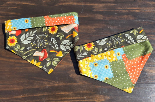 Sunflowers and Mushrooms Bandana