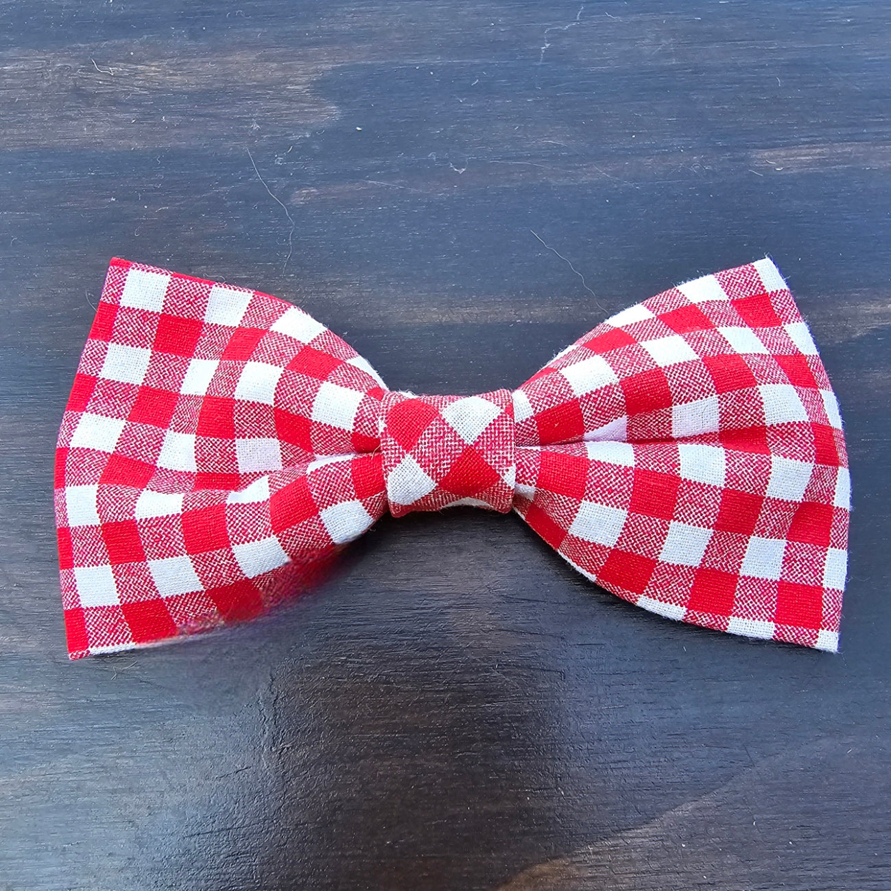 Red Plaid Bow Tie