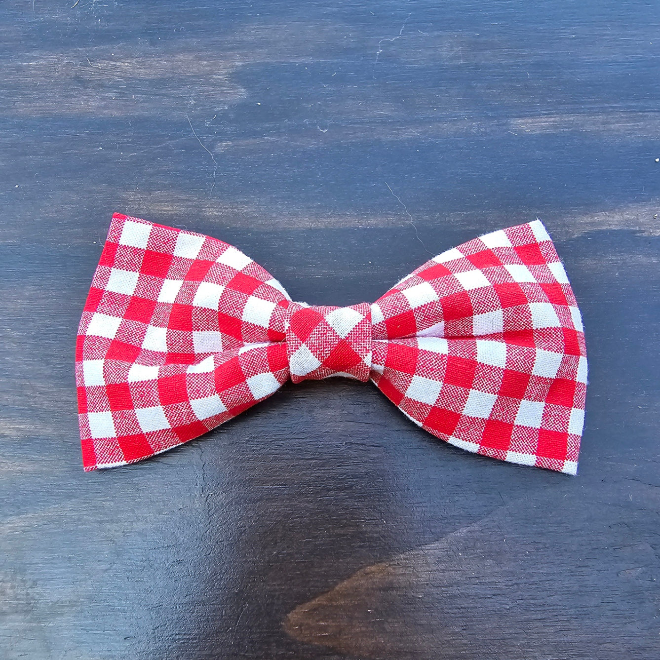 Red Plaid Bow Tie