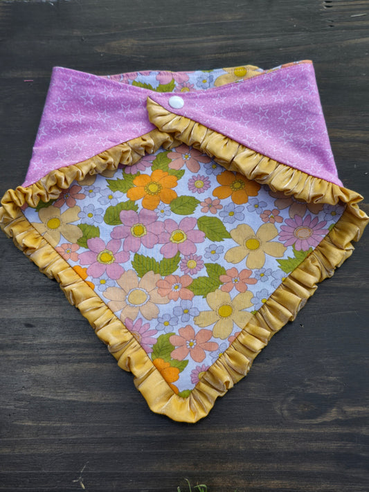 Dolly's Stars and Flowers Ruffle bandana