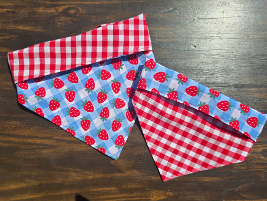 Strawberry Plaid Bandana
