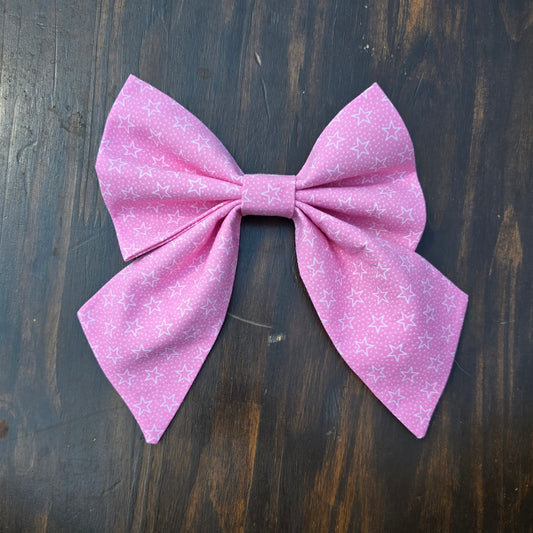 Pink Star Sailor Bow