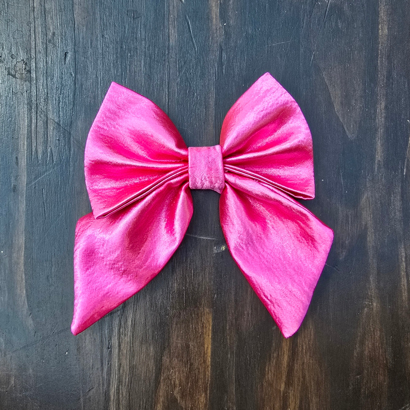 Hot Pink Satin Sailor Bow