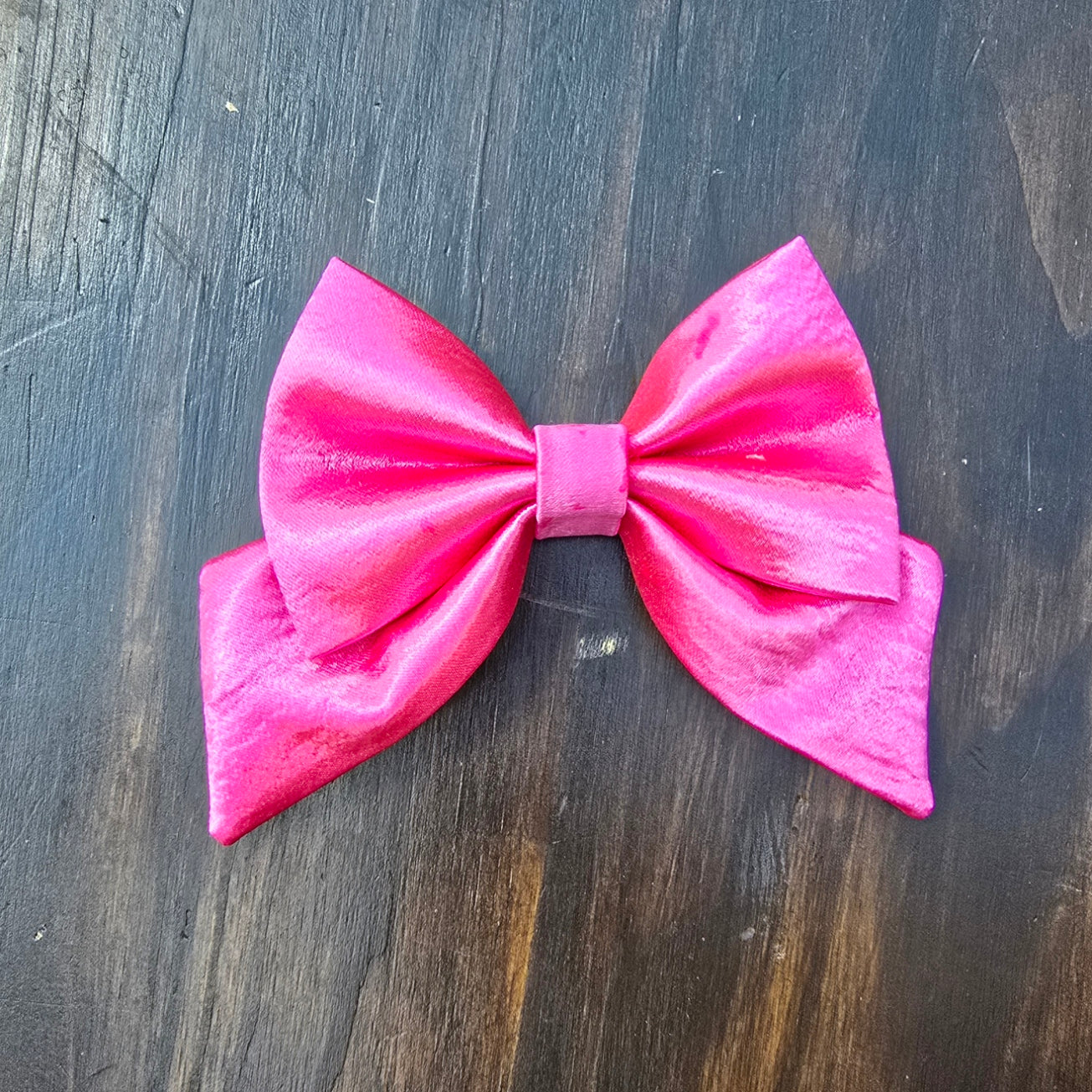 Hot Pink Satin Sailor Bow