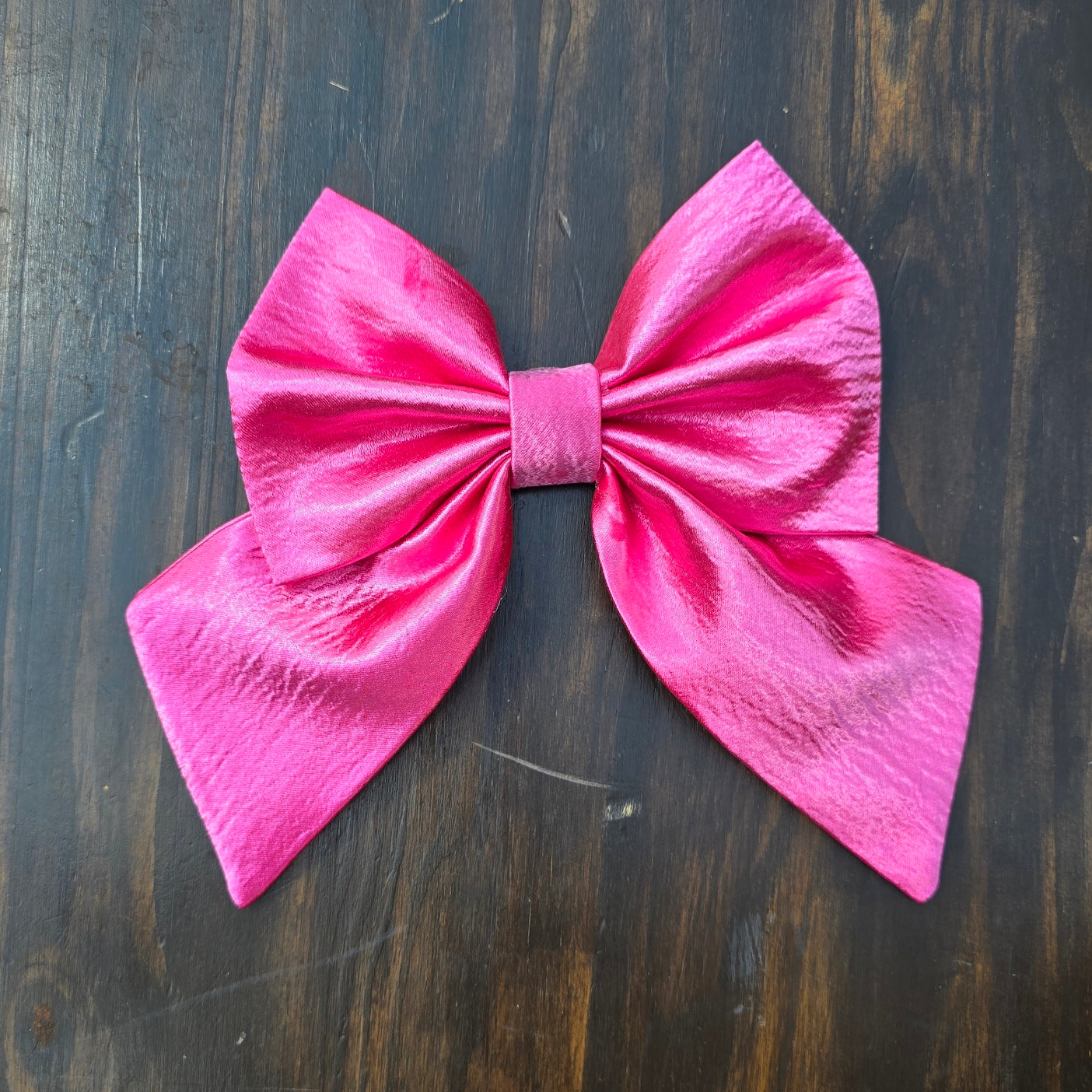 Hot Pink Satin Sailor Bow