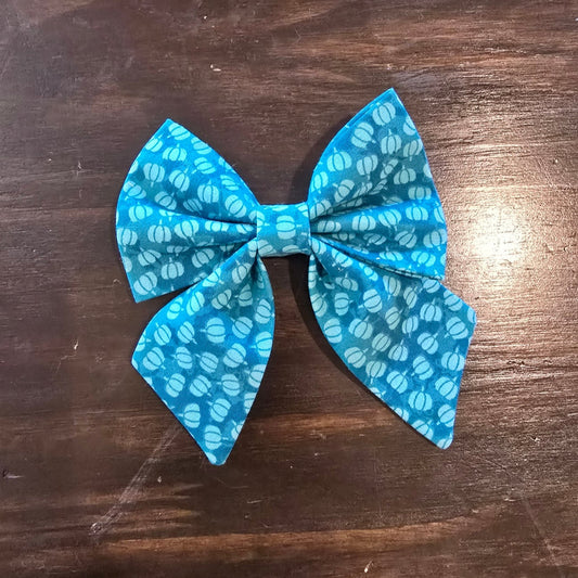 Teal Pumpkin Sailor Bow