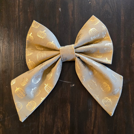 Gold Pumpkin Sailor Bow