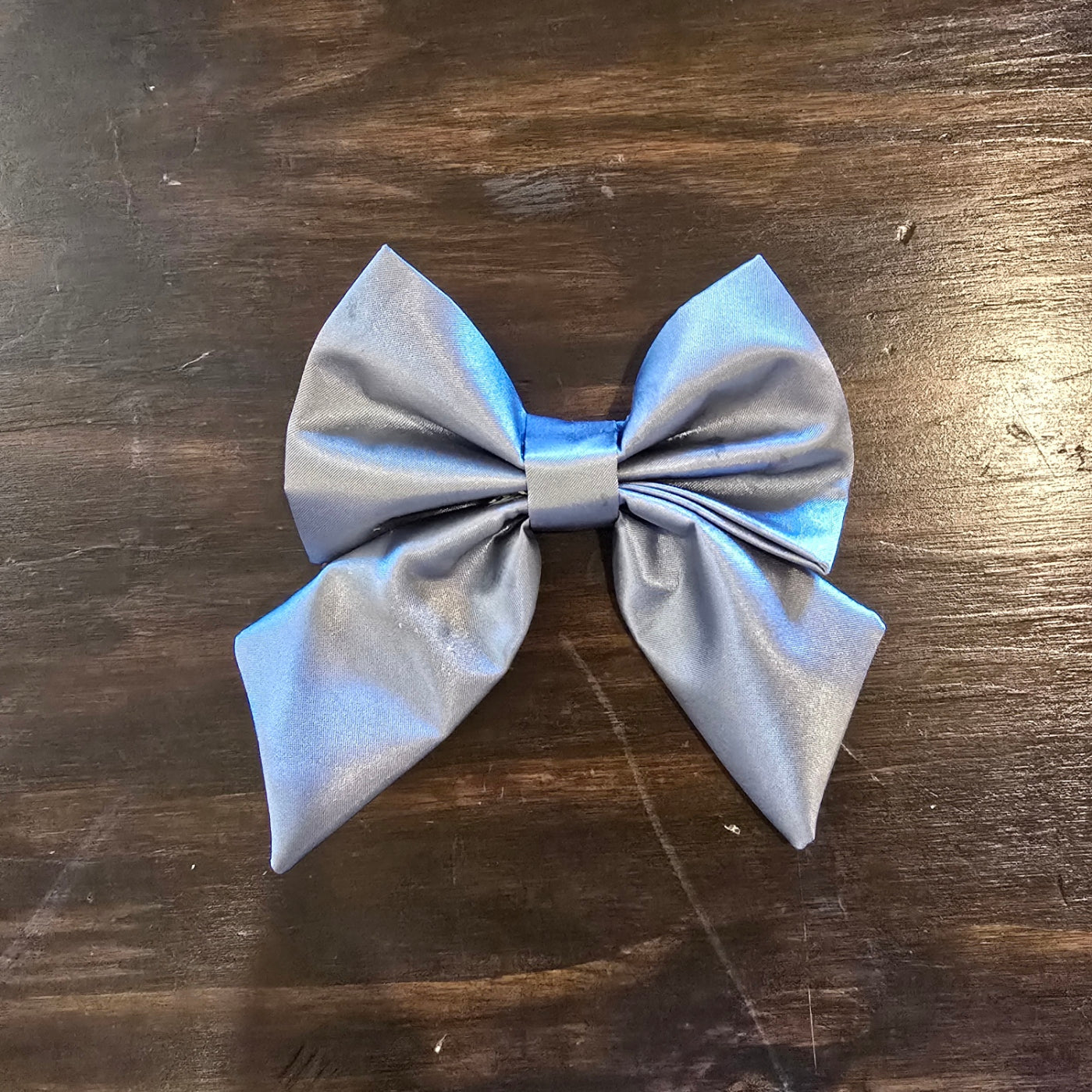 Blue Satin Sailor Bow
