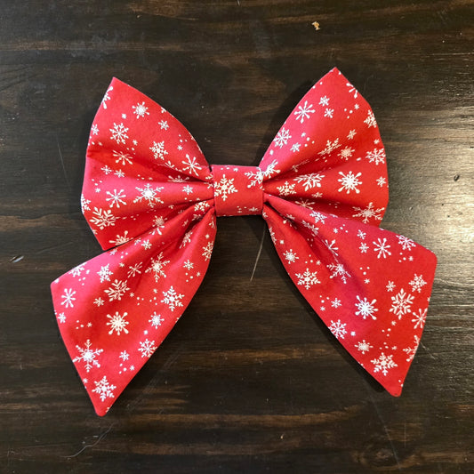 Frosty Snow Sailor Bow
