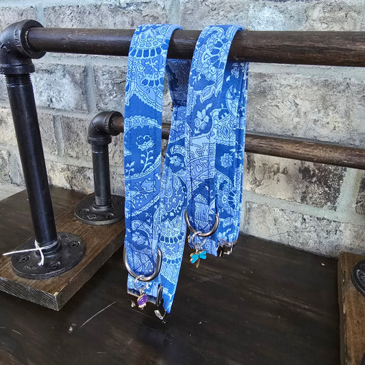 Blue Floral Paisley Collar