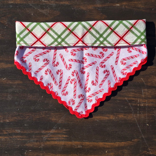Pink Candy Cane Plaid Trimmed