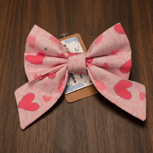 Pink Heart Sailor Bow