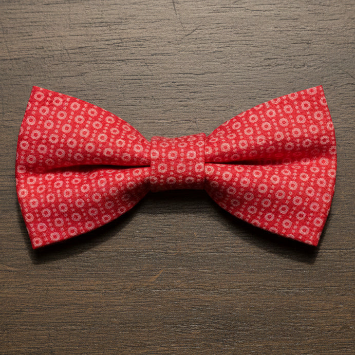 Salmon Dots Bow Tie