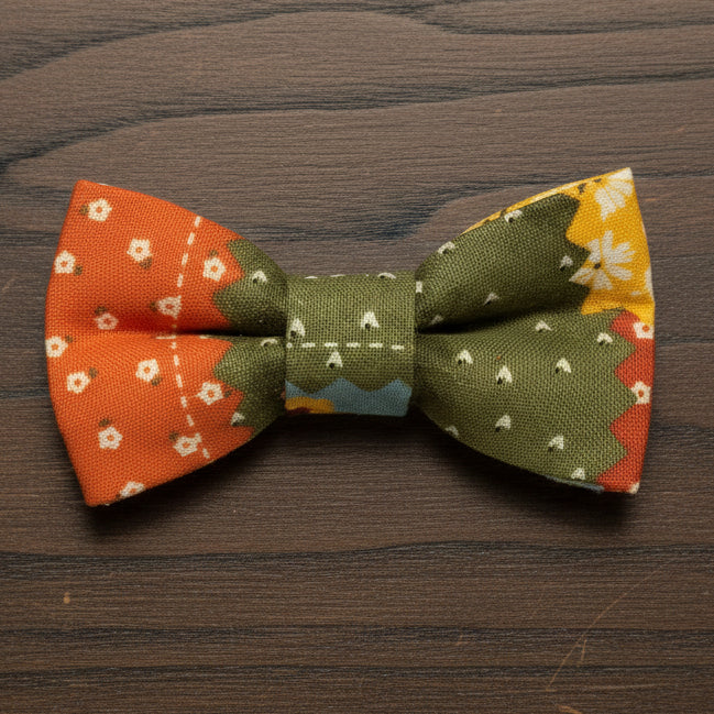 Fall Patchwork Bow Tie