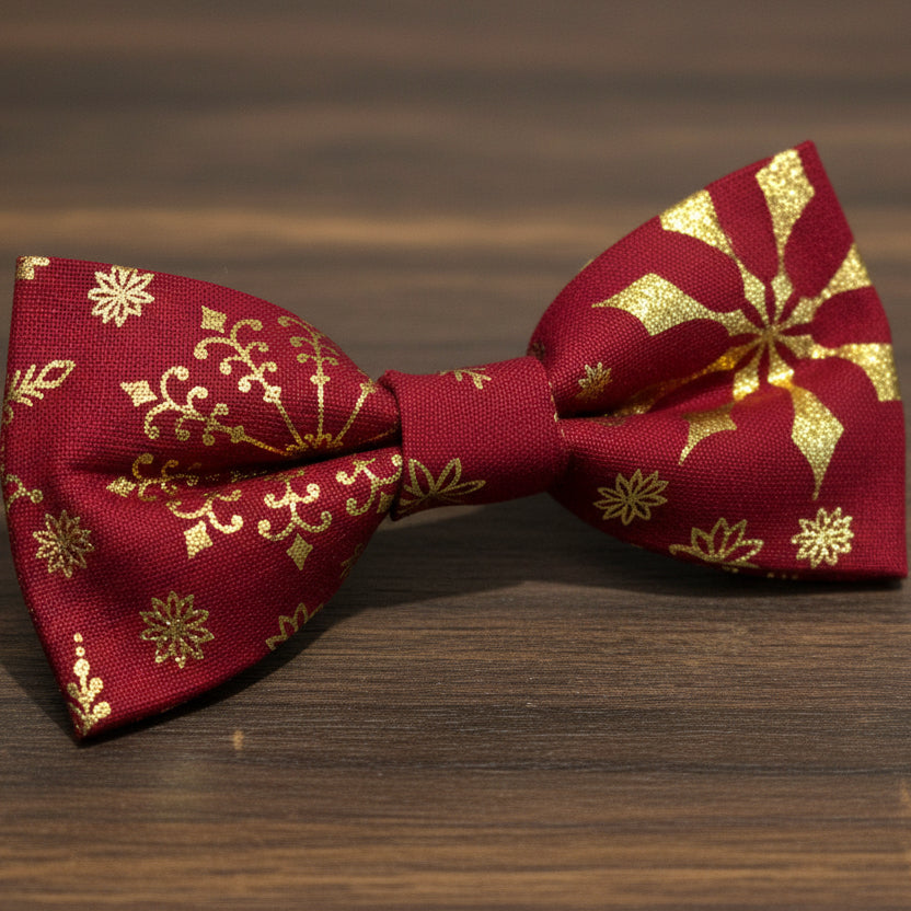 Gold Snow Bow Tie