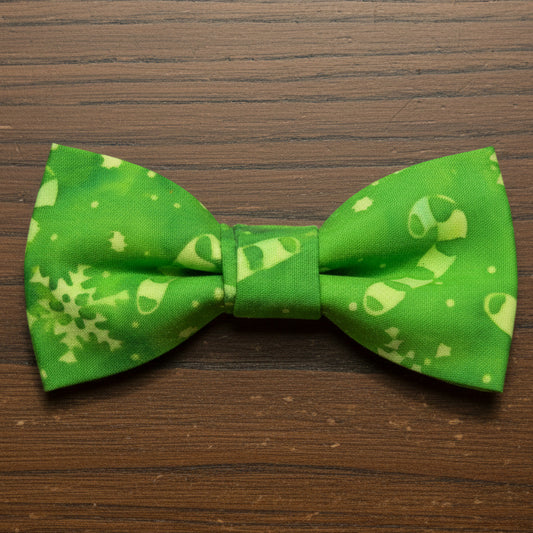 Green Candy Cane Bow Tie