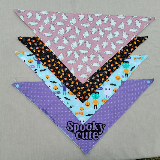 Halloween Dog Bandana Reversible Personalizable