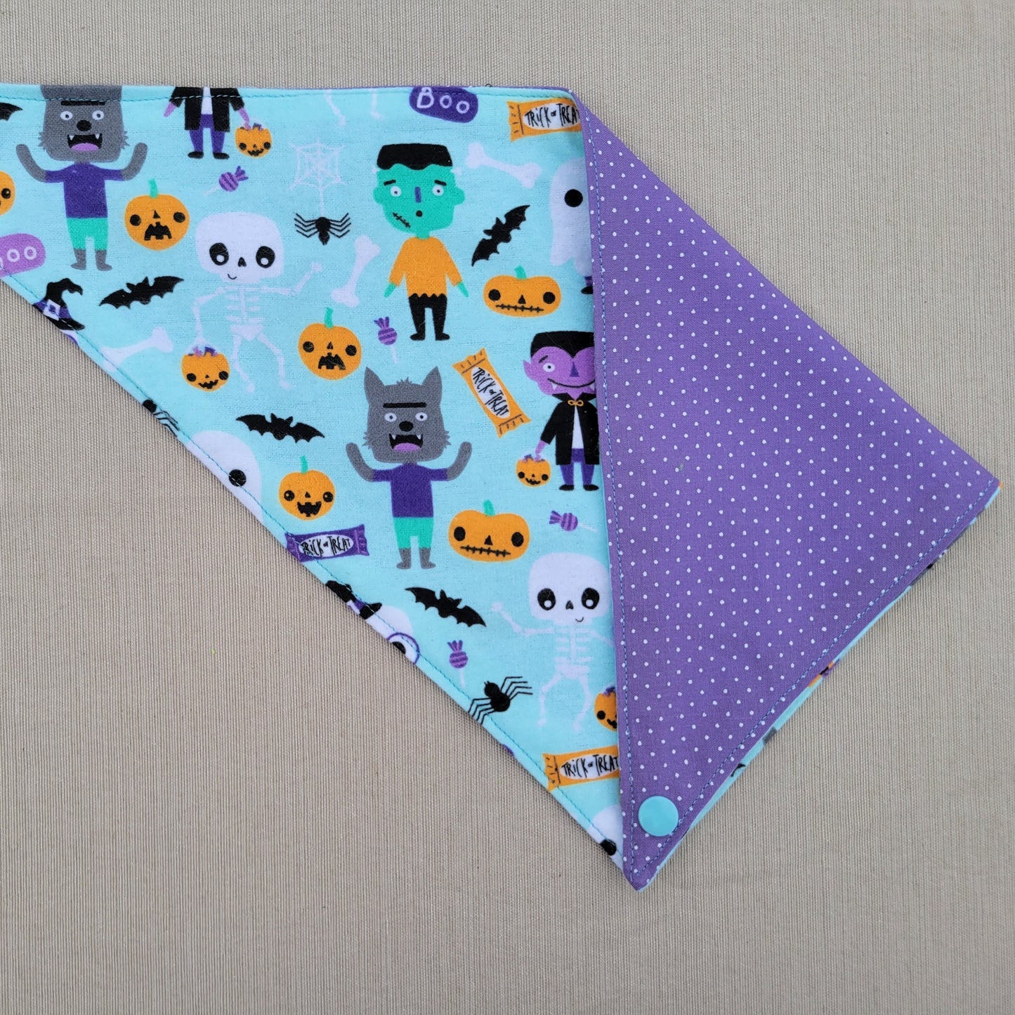 Halloween Dog Bandana Reversible Personalizable