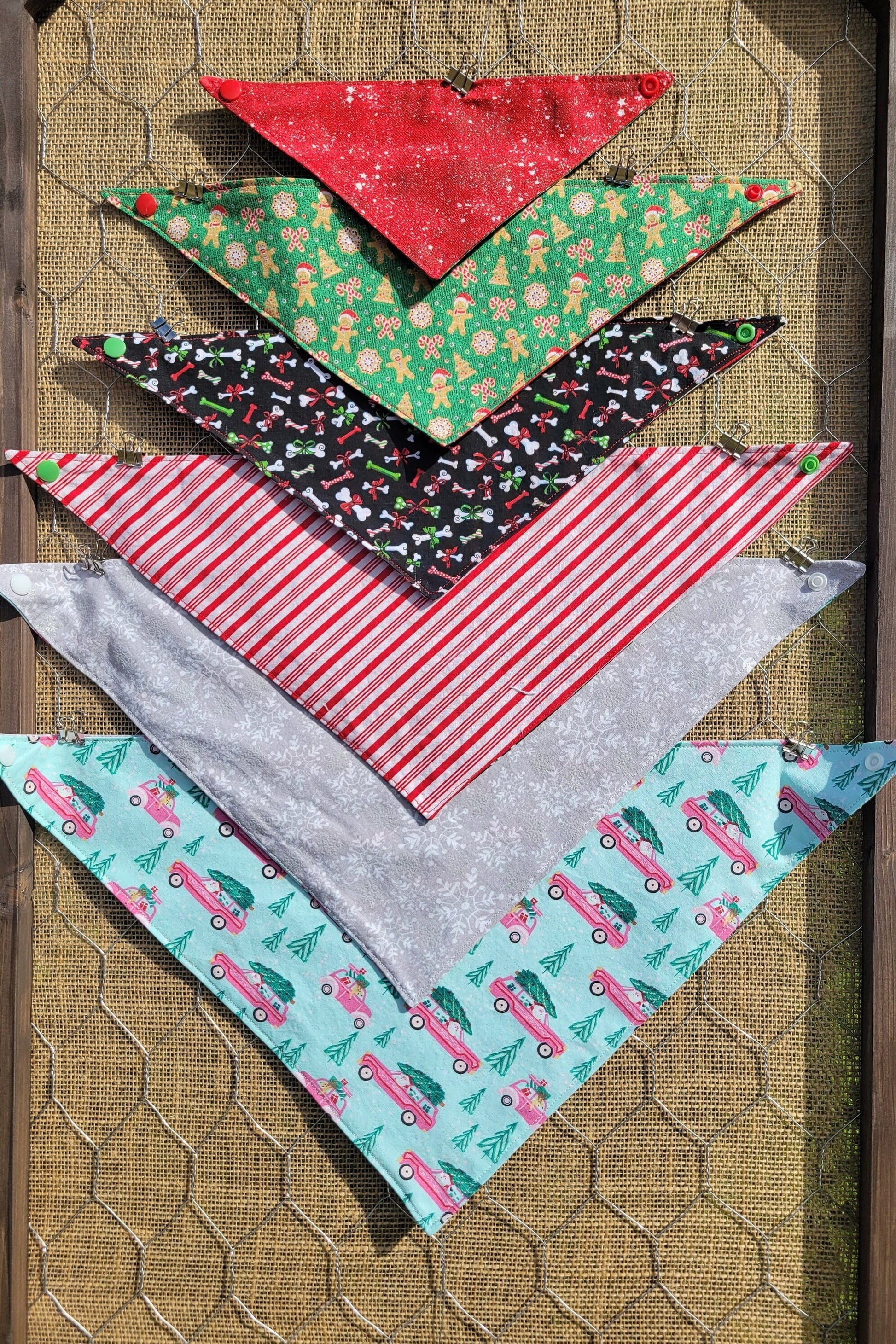 Santa's Winter Flurry Christmas and Winter Reversible Bandana