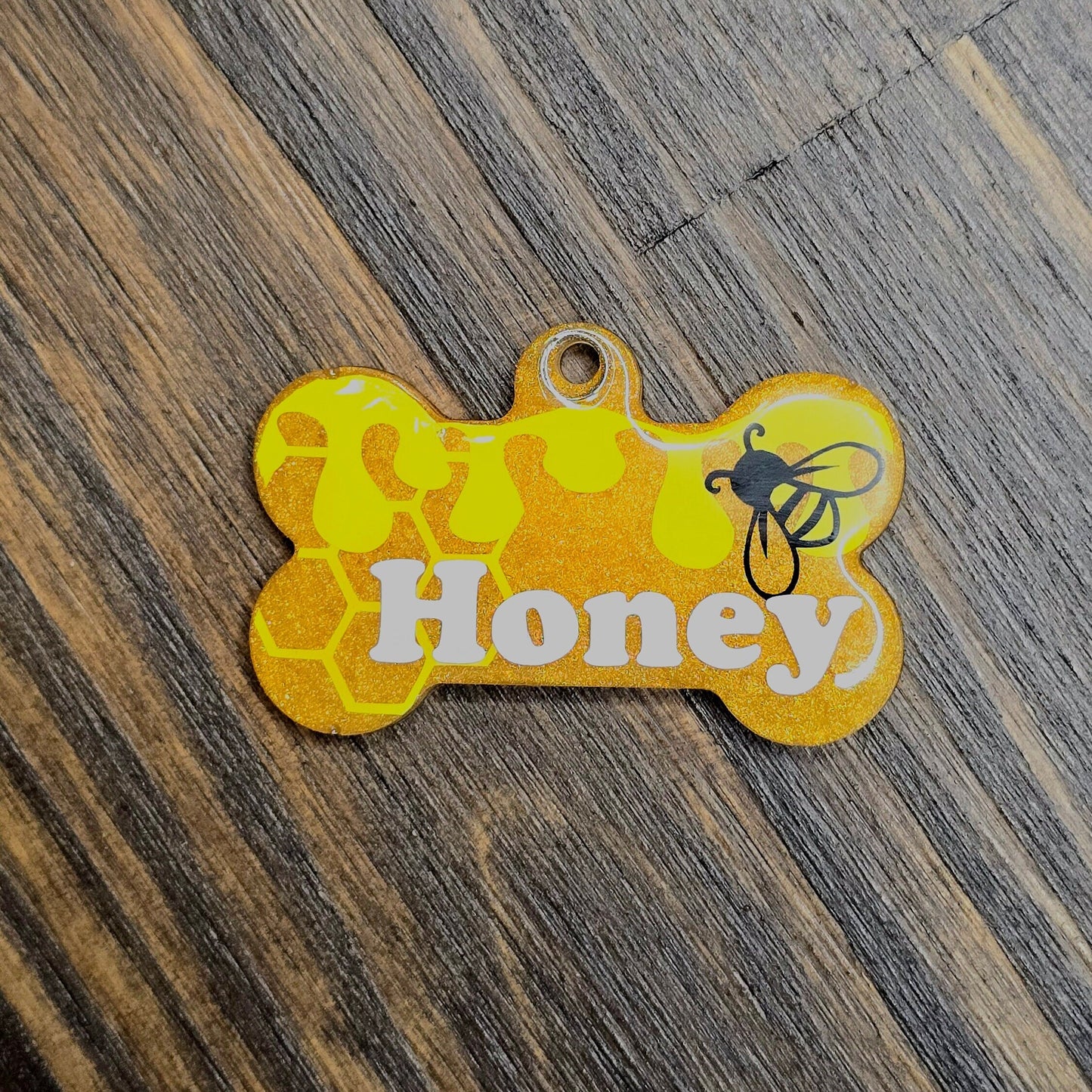 Honey Bee Pet Dog Tag Personalized