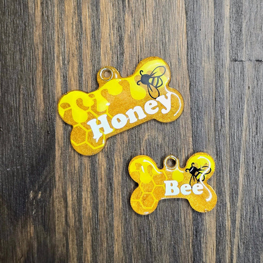 Honey Bee Pet Dog Tag Personalized