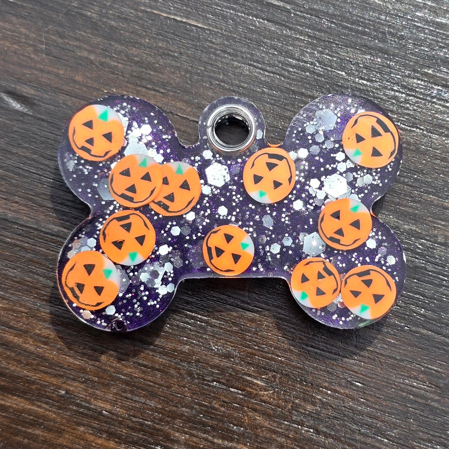 Jack-O-Lantern Halloween dog tag