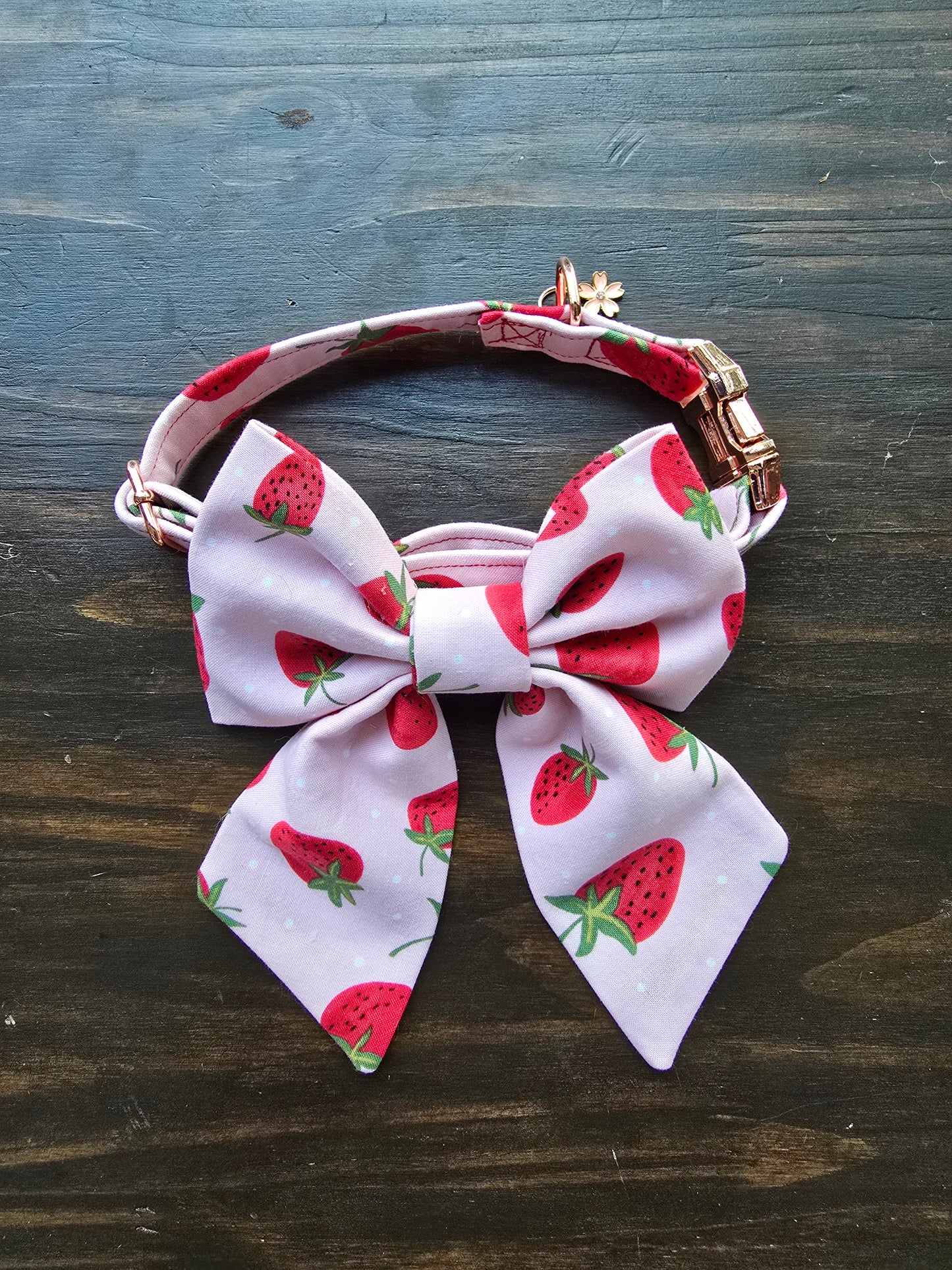 Pink Strawberry Sailor Bow